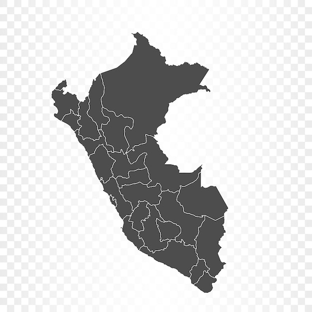 Peru map isolated rendering