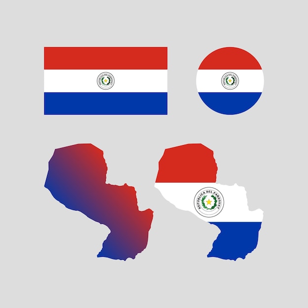 Vettore set di vettori di mappa e bandiera nazionale del perù