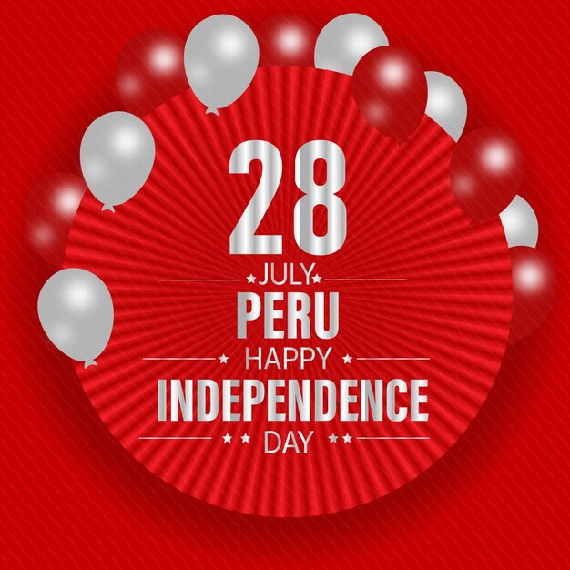 Peru onafhankelijkheidsdag premium vector