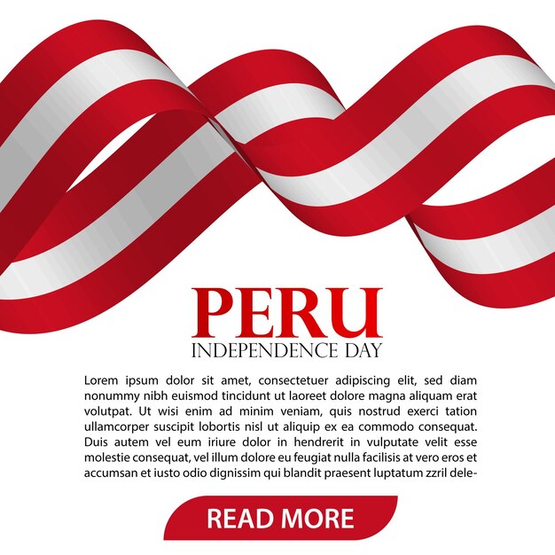 Peru onafhankelijkheidsdag sjabloon