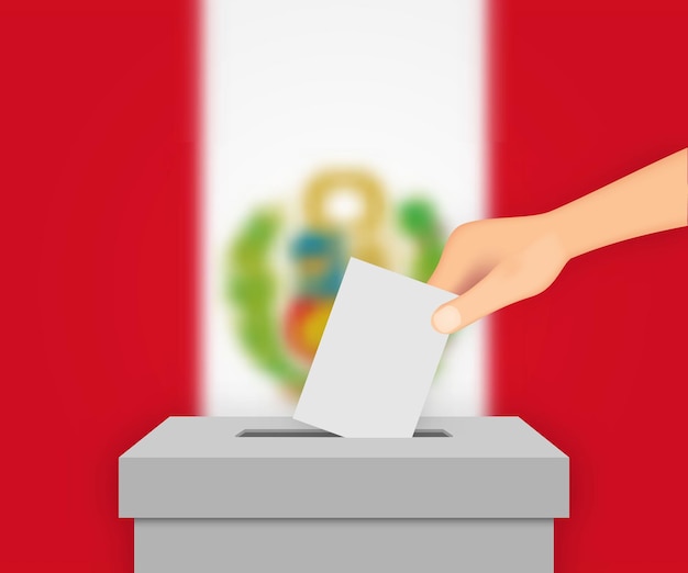 Peru verkiezing banner achtergrond sjabloon voor uw ontwerp