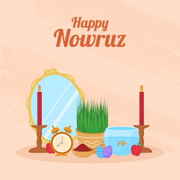 Perzisch Nieuwjaar Happy Nowruz Achtergrond.