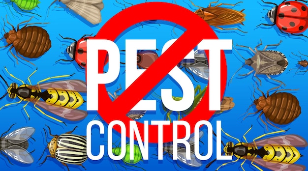 Vector pest control disinsection service vector poster