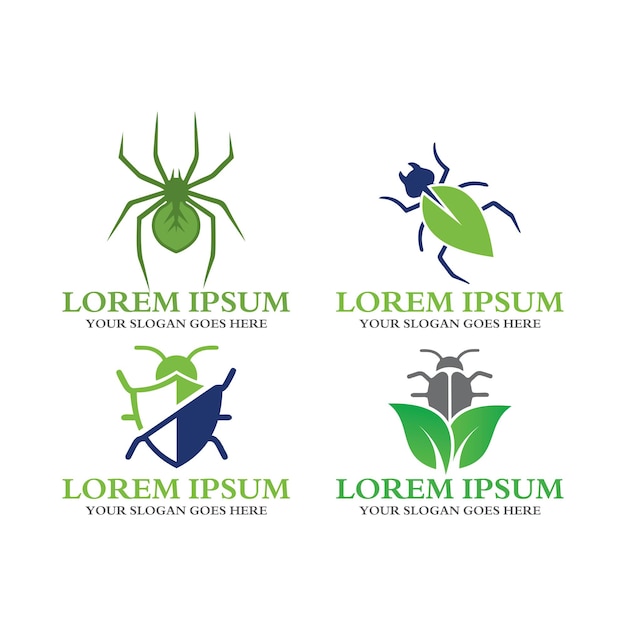 Vector pest control logo  insecticide logo