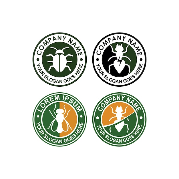 Logo di controllo dei parassiti logo insetticida