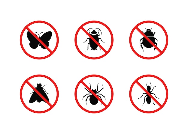 Pest control symbol set