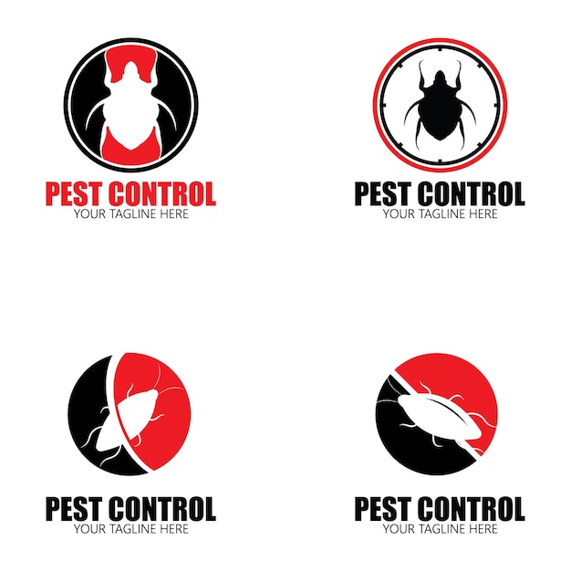 Progettazione del modello dell'illustrazione vettoriale dell'icona di controllo del disinfestatore dei parassiti