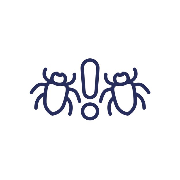 pest warning line icon on white