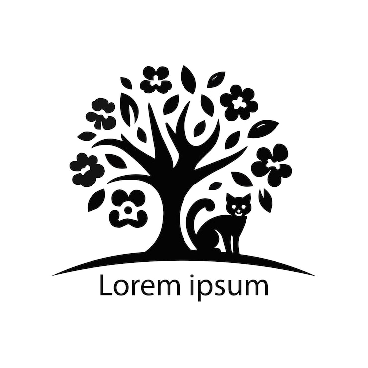 Vector pet animal logo design concept