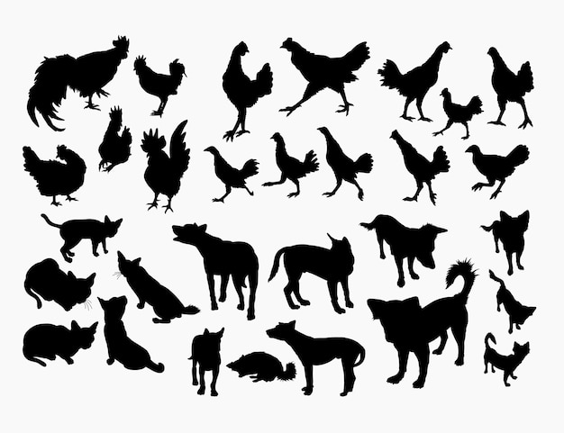 Vector pet animal silhouette