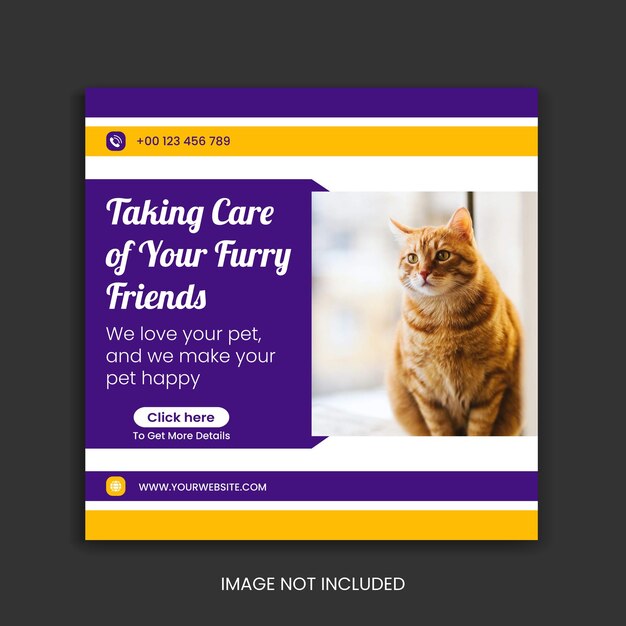 pet banner premium vector template Instagram story and social media post template design