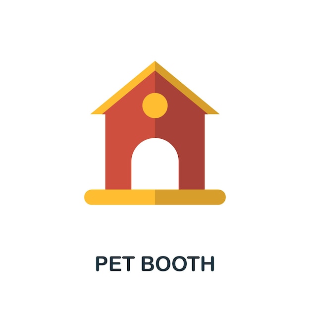 Pet Booth-pictogram Eenvoudig element uit de collectie van huisdieren Creatief Pet Booth-pictogram voor webontwerpsjablonen, infographics en meer