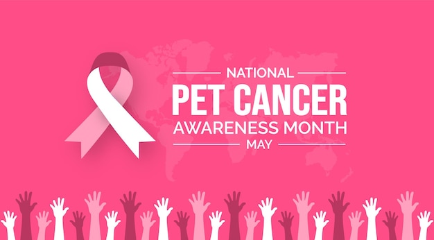 Pet Cancer Awareness Month background or banner design template celebrated in may