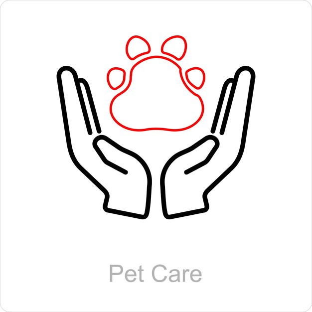 Pet Care and animal icon concept