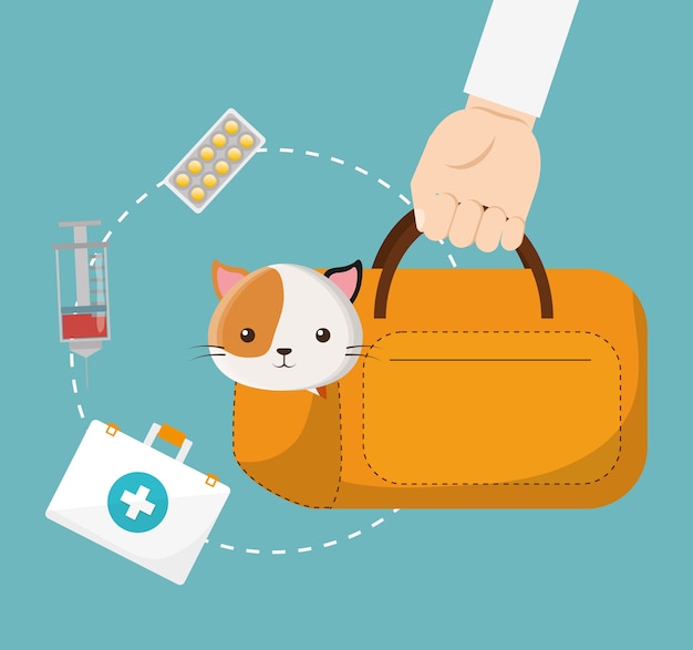 Pet care center service icons