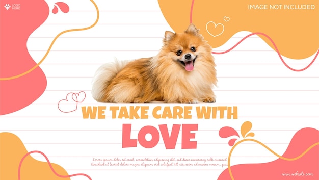 Pet care facebook cover template