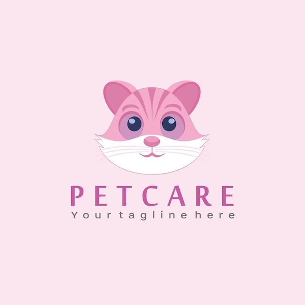 Logo pet care, logo cat