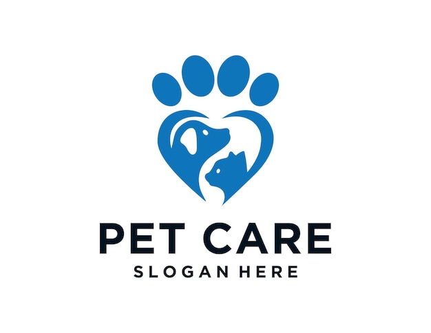 Pet Care Logo Design logo design created using the Corel Draw application with a white background