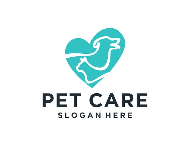 Дизайн логотипа по уходу за домашними животными