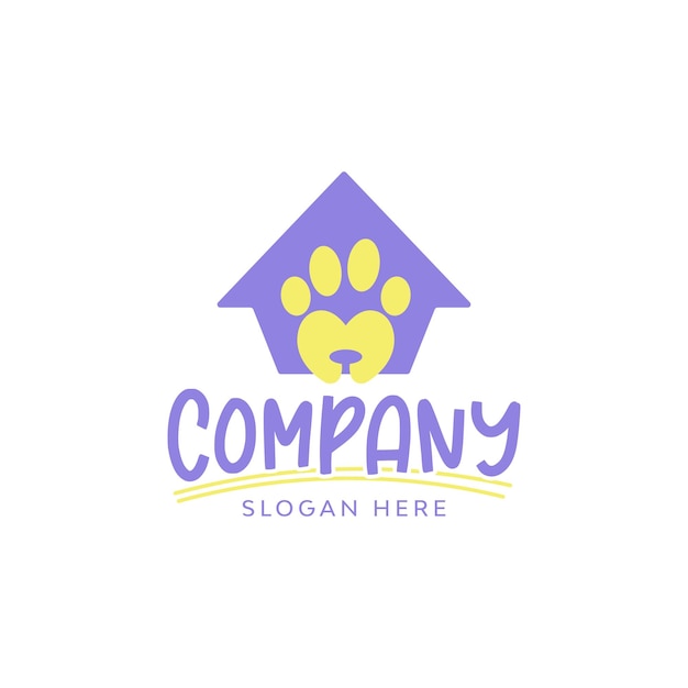 Vector pet care logo design