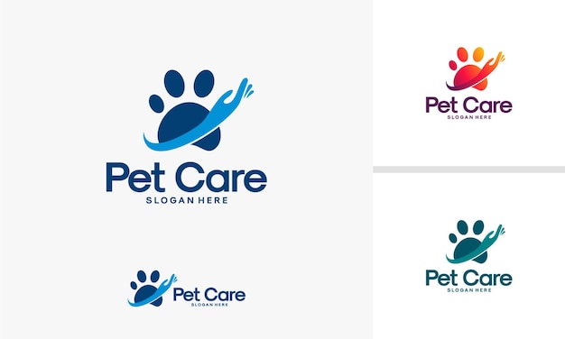 Pet Care logo designs vector, Animals Care logo template