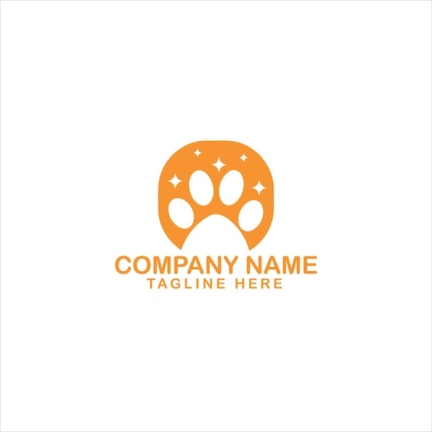 Pet Care Logo with Dog and Cat Template Design Vector