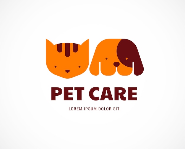 Vettore logo per la cura degli animali domestici