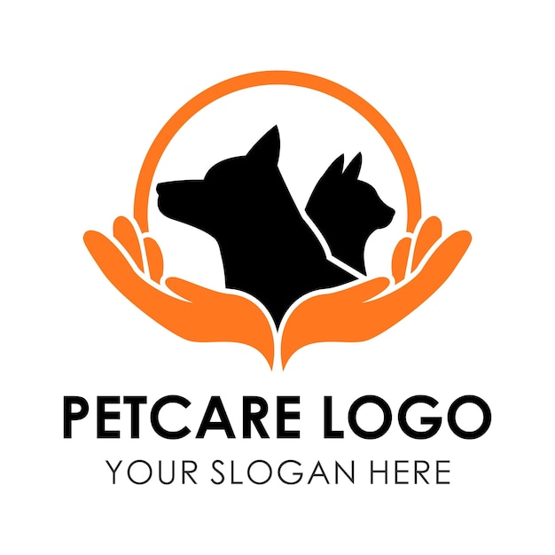 Vector pet care vector logo template