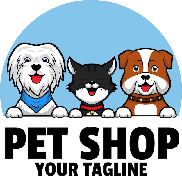 Pet cartoon logo design