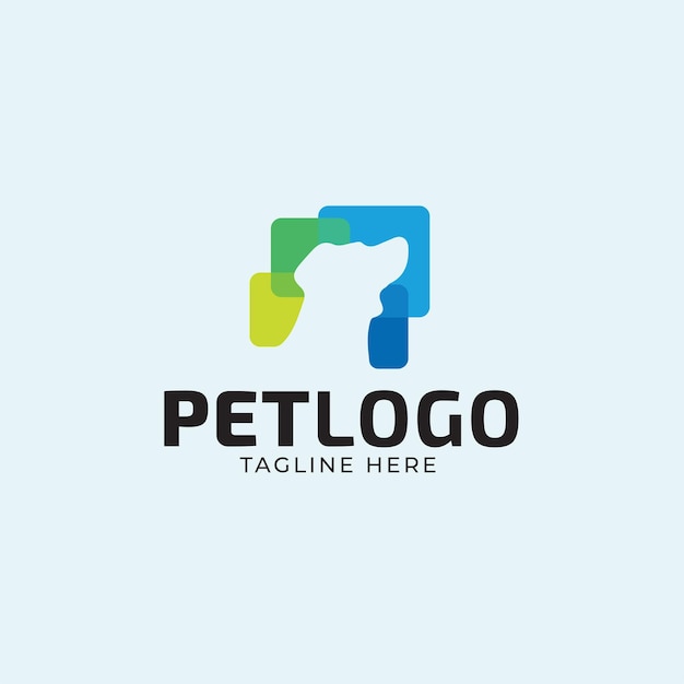 Pet colorful mosaic logo