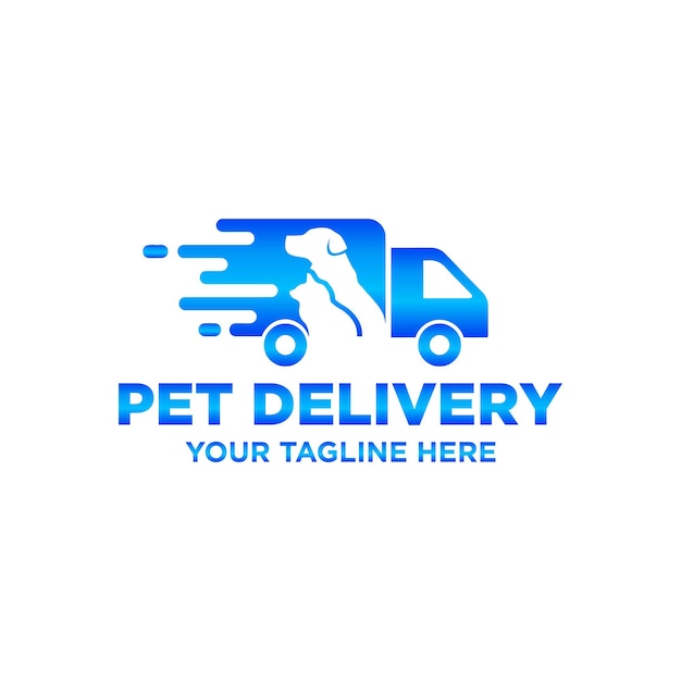 Vector pet delivery logo