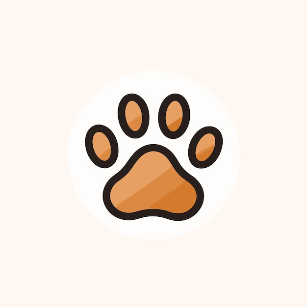 Pet doctor filled outline gradient logo