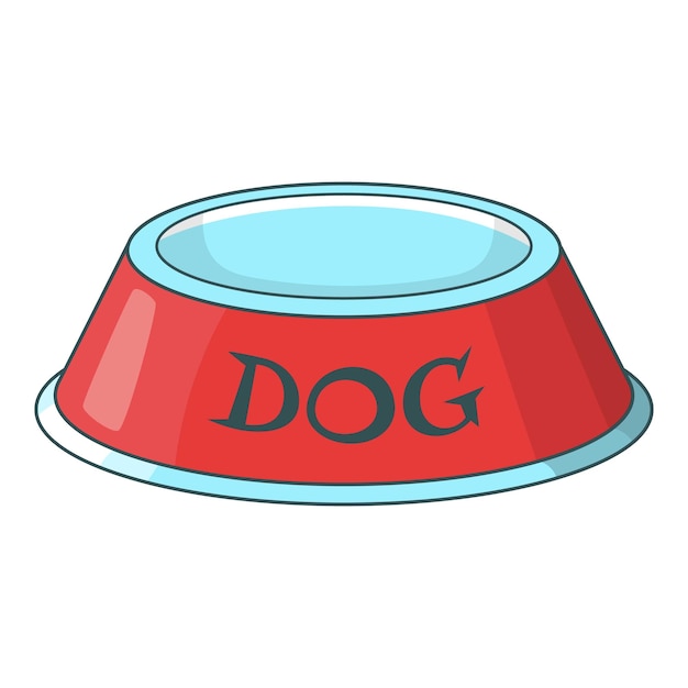 Pet dog bowl icon cartoon illustration of pet dog bowl vector icon for web