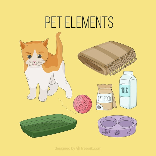 Pet elements drawn