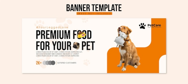 Pet facebook cover design en social media cover sjabloon
