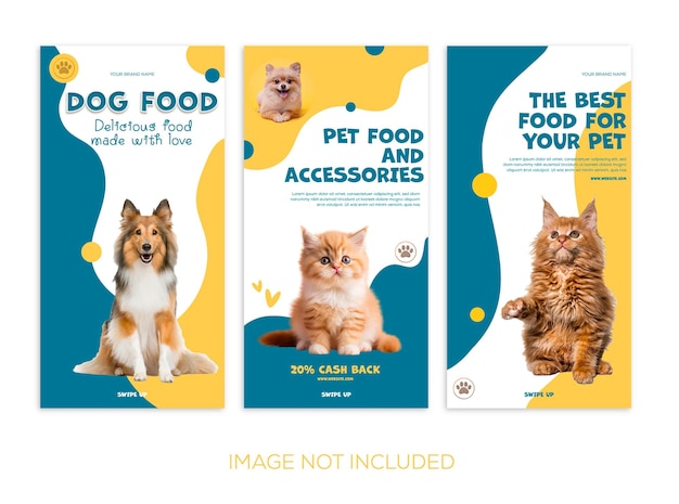 pet food accessories story template
