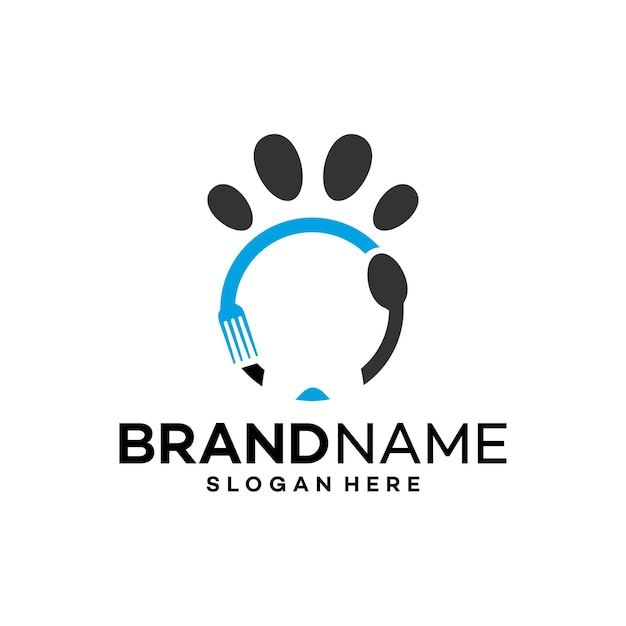 Vector pet food logo template design vector