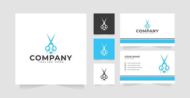 Pet grooming logo design inspiration and business card