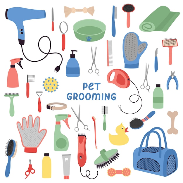 Pet grooming tools set Dog and cat care grooming hygiene health accessories vets