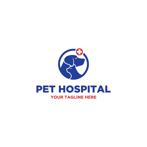 Pet hospital logo vector