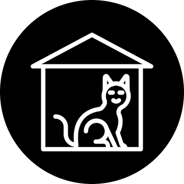 Vector pet house icon style