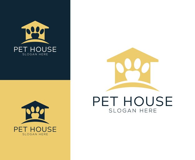 Pet house logo design vector illustration inspiration