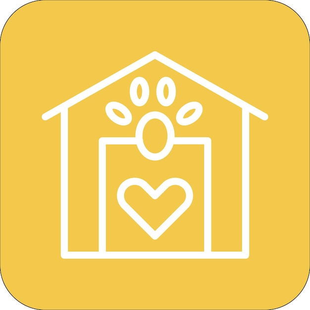 Pet House vector icon illustration of Family Life iconset