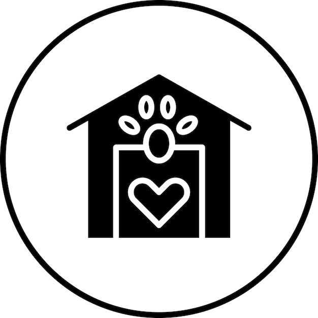 Pet House vector icon illustration of Family Life iconset