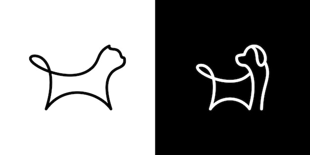 pet logo design made in a minimalist line style