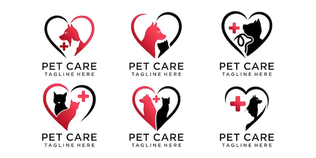 Pet logo design with creative unique style Premium Vector part 3