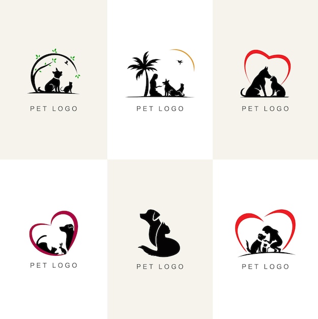 pet logo set