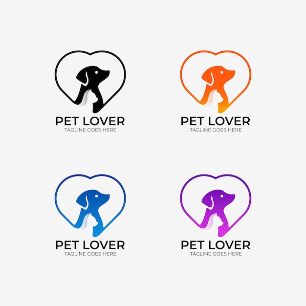 pet lover logo design template
