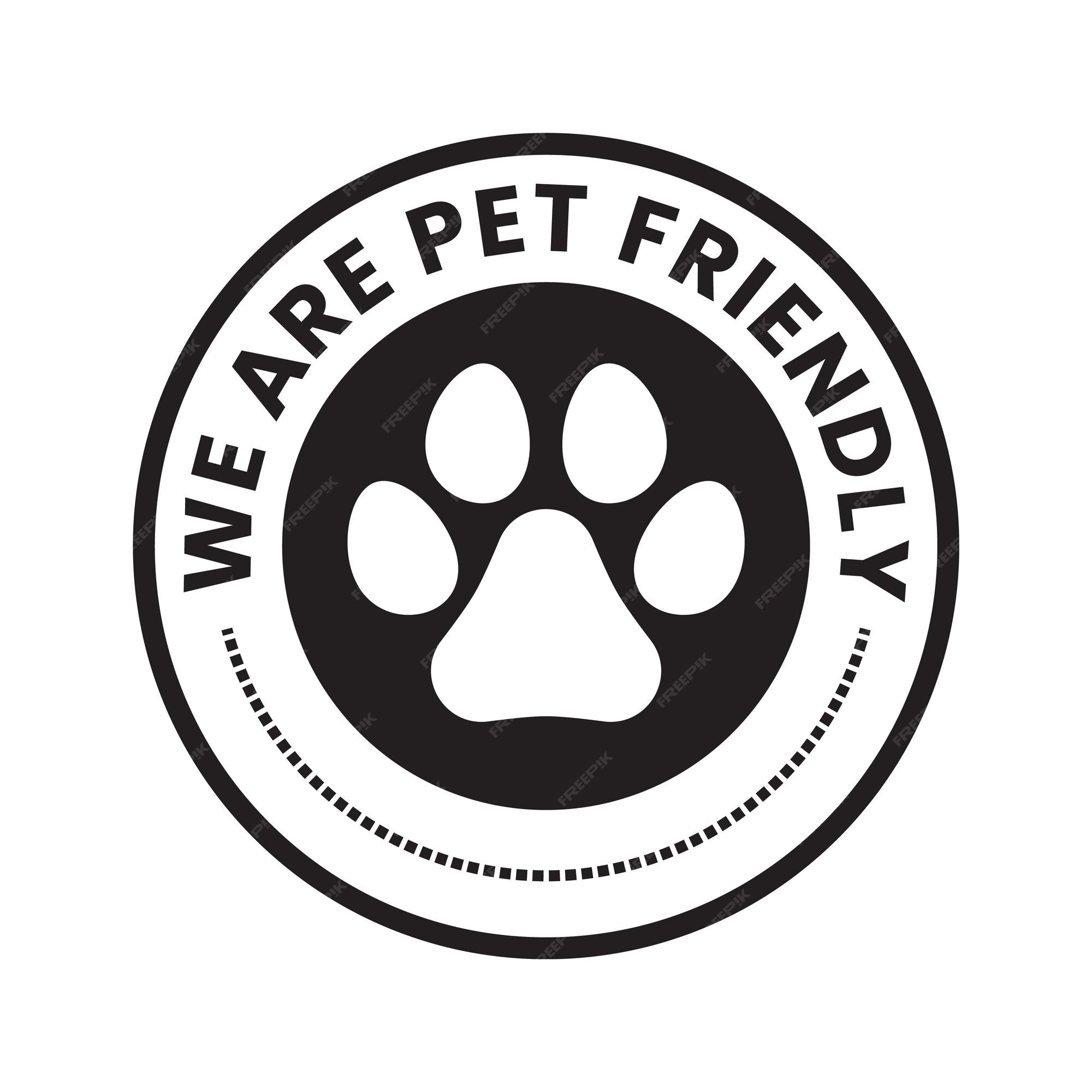 Premium Vector | Pet paw or dog label stamp or sticker