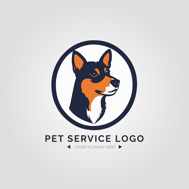 Концепция логотипа Pet Service для компании и брендинга